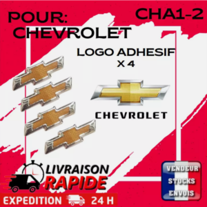 Lot de 4 Logos Stickers Clé Chevrolet – 16 mm / 6 mm