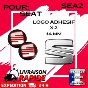 2 Logo Stickers Clé Clefs SEAT Emblème Autocollant Voiture 14MM